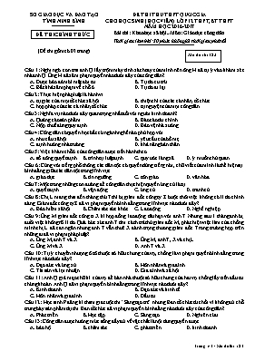 Đề thi thử THPT Quốc gia cho học sinh (học vi