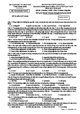 Đề thi thử THPT Quốc gia cho học sinh (học vi
