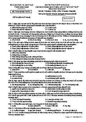 Đề thi thử THPT Quốc gia cho học sinh (học vi