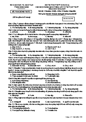 Đề thi thử THPT Quốc gia cho học sinh (học vi