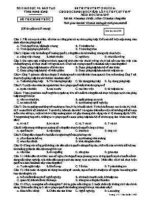 Đề thi thử THPT Quốc gia cho học sinh (học vi