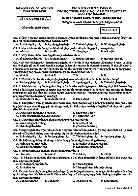 Đề thi thử THPT Quốc gia cho học sinh (học vi