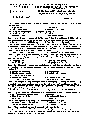 Đề thi thử THPT Quốc gia cho học sinh (học vi