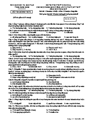 Đề thi thử THPT Quốc gia cho học sinh (học vi