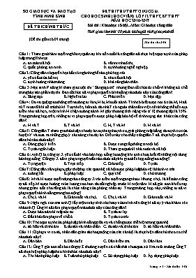 Đề thi thử THPT Quốc gia cho học sinh (học vi