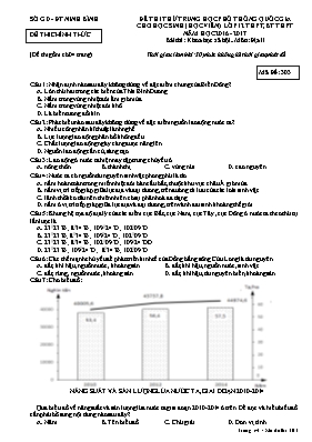 Đề thi thử THPT Quốc gia cho học sinh (học vi