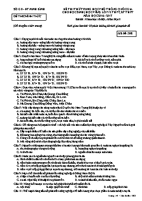 Đề thi thử THPT Quốc gia cho học sinh (học vi