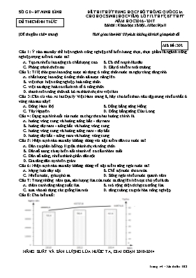 Đề thi thử THPT Quốc gia cho học sinh (học vi