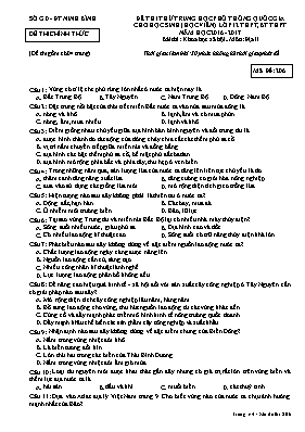 Đề thi thử THPT Quốc gia cho học sinh (học vi