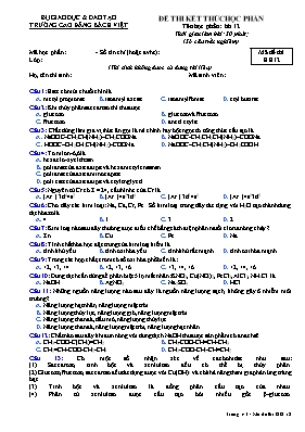 Đề thi thử THPT Quốc gia lần 2 môn Hóa học năm 2017 - Đề chuẩn - Trường THPT Long Thành