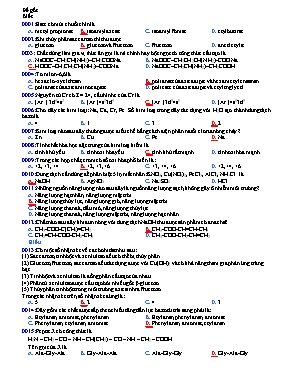 Đề thi thử THPT Quốc gia lần 2 môn Hóa học năm 2017 - Đề gốc - Trường THPT Long Thành