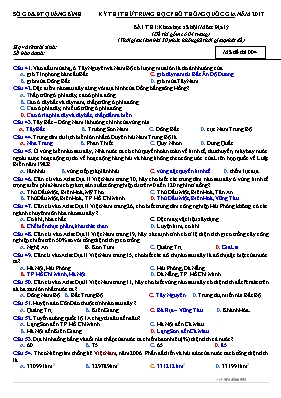 Đề thi thử THPT Quốc gia môn Địa lý năm 2017 