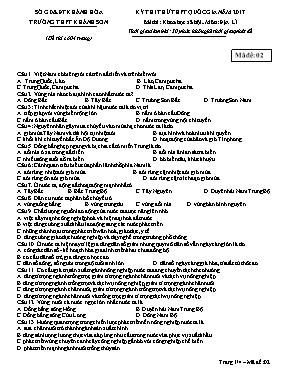 Đề thi thử THPT Quốc gia môn Địa lý năm 2017 