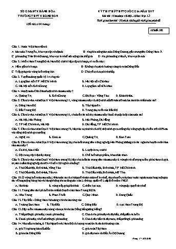 Đề thi thử THPT Quốc gia môn Địa lý năm 2017 