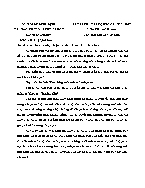 Đề thi thử THPT Quốc gia môn Ngữ văn năm 2017