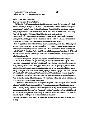 Đề thi thử THPT Quốc gia môn Ngữ văn - Trường