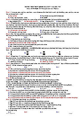 Đề thi thử THPT Quốc gia môn Sinh học năm 201