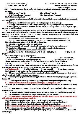 Đề thi thử THPT Quốc gia môn Sinh học năm 2017 - Trường THPT Tăng Bạt Hổ