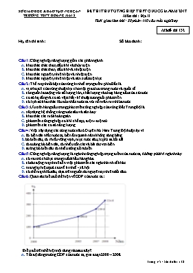 Đề thi thử Tốt nghiệp Trung học phổ thông Quốc gia môn Địa lý năm 2017 - Mã đề 132 - Trường THPT Hoàng Mai 2