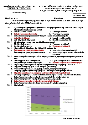 Đề thi thử Trung học phổ thông Quốc gia lần 1