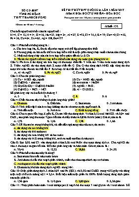 Đề thi thử Trung học phổ thông Quốc gia lần 1 môn Hóa học năm 2017 - Mã đề 132 - Trường THPT Thanh Chương (Có đáp án)