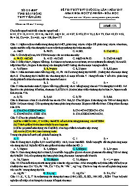 Đề thi thử Trung học phổ thông Quốc gia lần 1 môn Hóa học năm 2017 - Mã đề 132 - Trường THPT Tiên Lãng (Có đáp án)