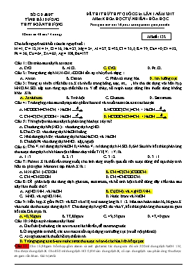 Đề thi thử Trung học phổ thông Quốc gia lần 1 môn Hóa học năm 2017 - Mã đề 132 - Trường THPT Đoàn Thượng (Có đáp án)