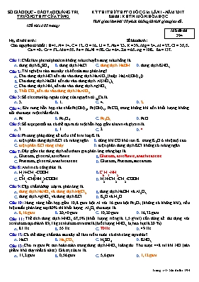 Đề thi thử Trung học phổ thông Quốc gia lần 1 môn Hóa học năm 2017 - Mã đề 394 - Trường THPT Cửa Tùng (Có đáp án)