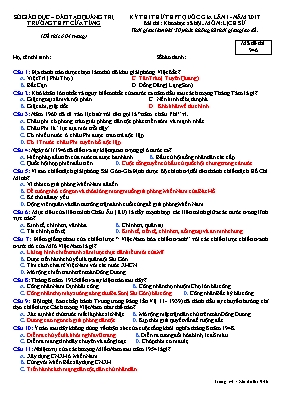 Đề thi thử Trung học phổ thông Quốc gia lần 1