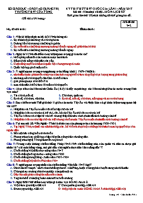 Đề thi thử Trung học phổ thông Quốc gia lần 1
