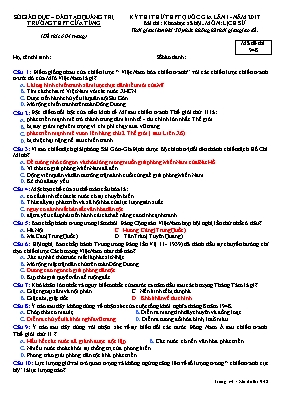 Đề thi thử Trung học phổ thông Quốc gia lần 1