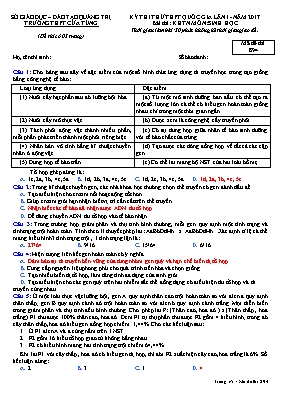 Đề thi thử Trung học phổ thông Quốc gia lần 1