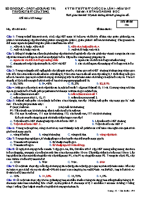 Đề thi thử Trung học phổ thông Quốc gia lần 1