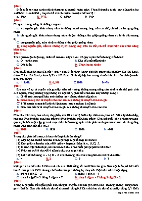 Đề thi thử Trung học phổ thông Quốc gia lần 1