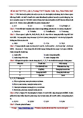 Đề thi thử Trung học phổ thông Quốc gia lần 2 môn Hóa học năm 2017 - Trường THPT chuyên Quốc Học (Có đáp án)