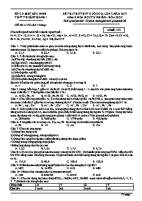 Đề thi thử Trung học phổ thông Quốc gia lần 2