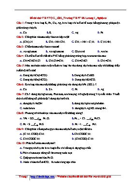 Đề thi thử Trung học phổ thông Quốc gia lần 2