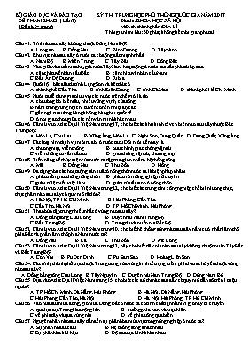 Đề thi thử Trung học phổ thông Quốc gia lần 3