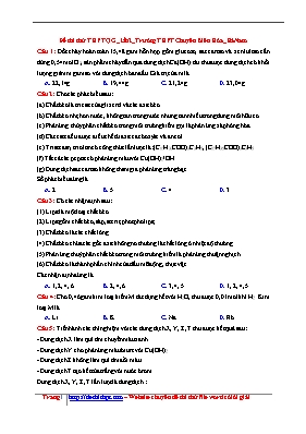 Đề thi thử Trung học phổ thông Quốc gia lần II môn Hóa học năm 2017 - Trường THPT chuyên Biên Hòa (Có đáp án)