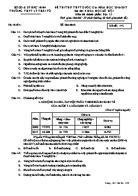 Đề thi thử Trung học phổ thông Quốc gia môn Đ