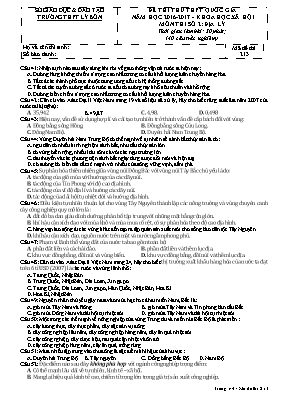 Đề thi thử Trung học phổ thông Quốc gia môn Đ