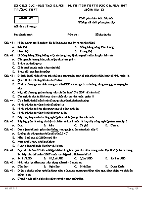Đề thi thử Trung học phổ thông Quốc gia môn Đ