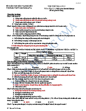 Đề thi thử Trung học phổ thông Quốc gia môn Đ