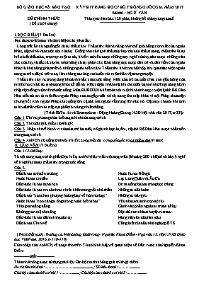 Đề thi Trung học phổ thông Quốc gia môn Ngữ v