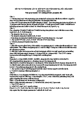 Đề thi tuyển sinh vào Lớp 10 THPT chuyên Đại 