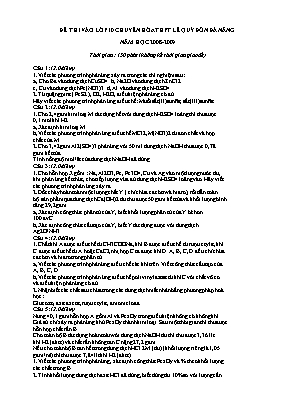 Đề thi tuyển sinh vào Lớp 10 THPT chuyên Lê Q