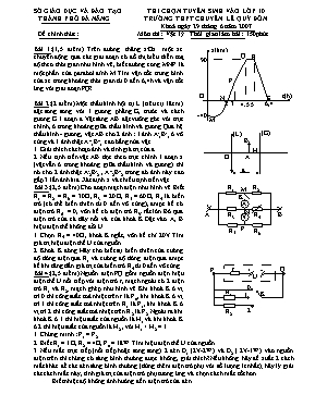 Đề thi tuyển sinh vào Lớp 10 THPT chuyên Lê Q