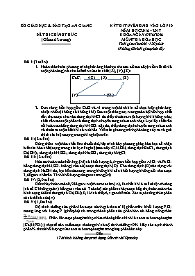 Đề thi tuyển sinh vào Lớp 10 THPT môn Hóa học