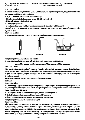 Đề thi tuyển sinh vào Lớp 10 THPT môn Hóa học - Sở GD & ĐT Đắk Lắk