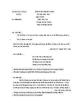 Đề thi tuyển sinh vào Lớp 10 THPT môn Ngữ văn
